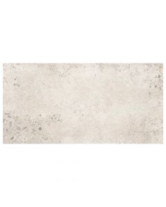 Lab 24x48 White Natural Rectified Concrete Look Porcelain Tile
