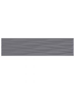Krea 2.0 4x16 Gris Ripple Glossy Wall Tile 