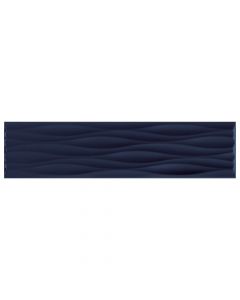 Krea 2.0 4x16 Navy Ripple Glossy Wall Tile