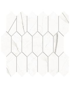 marble porcelain tile white picket mosaic