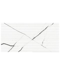 BEYOND CALCATTA 12X24 3D ETCH GLAM WHITE 