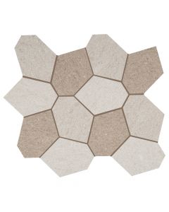 CIVILIZATION WARM BLEND POLYGON MOSAIC UNPOLISHED