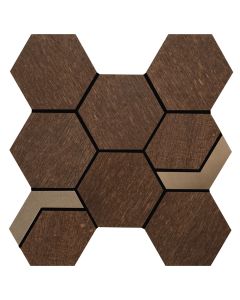 NATIVE METAL HEX MOSAIC COPPER DEPOSIT / GOLD UNPOLISHED