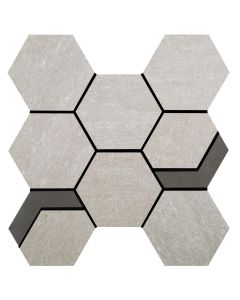 NATIVE METAL NICKEL PLATE HEX MOSAIC WITH IRON UNPOLISHED