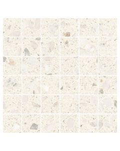 Rialto Cream Matte 2x2 Mosaic Terrazzo Look Porcelain Tile