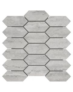 Tivoli Silver 12x12 Picket Mosaic Matte Finish