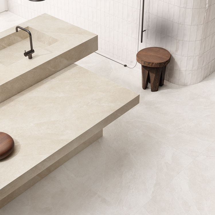 marble checkerboard floor tile white and beige tile