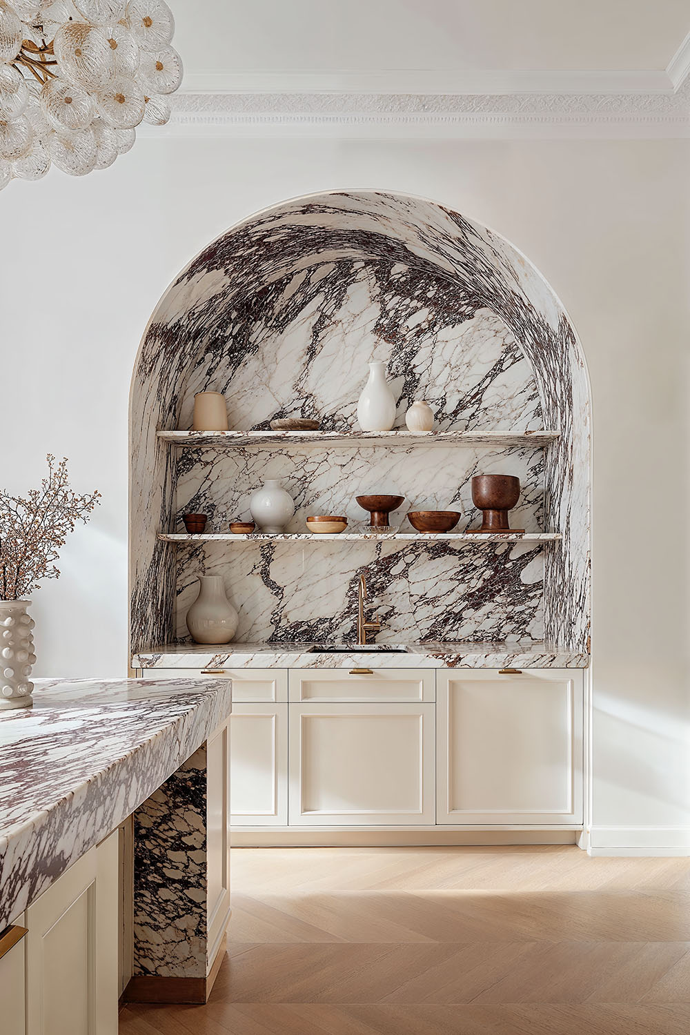 Natural Stone Calacatta Viola in a kitchen