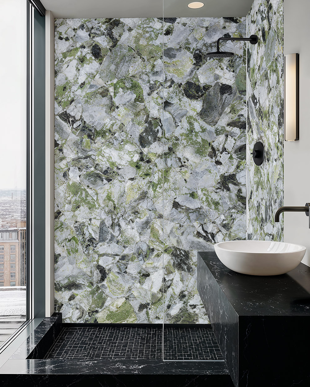 natural stone marble in bathroom