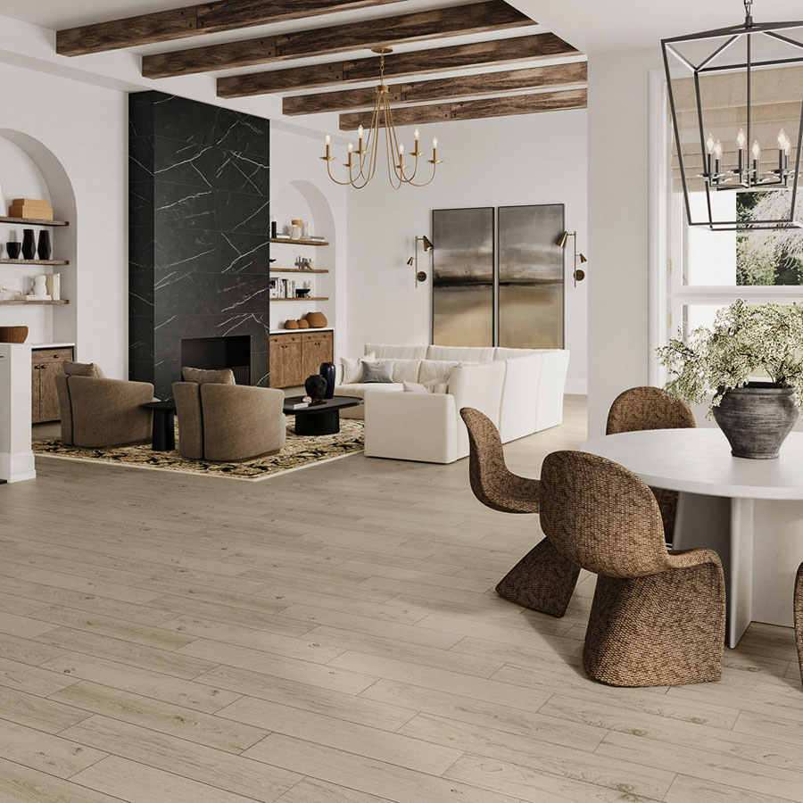 natural wood plank porcelain tile