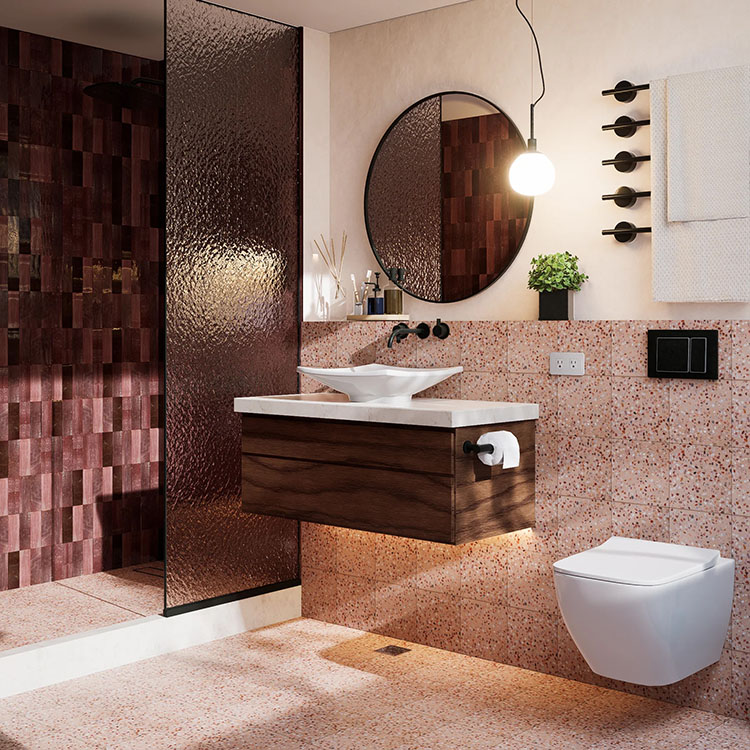 pastel terrazzo 8x8 tiles