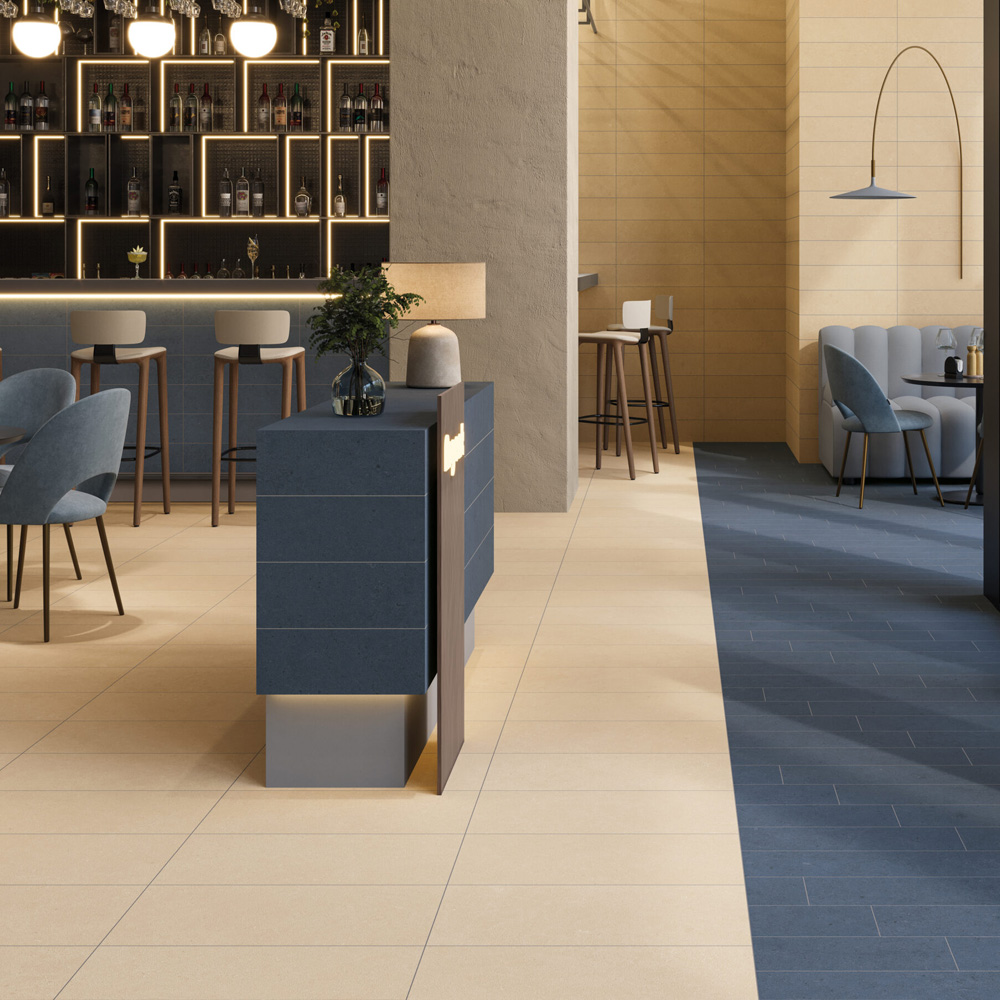 concrete look colorful porcelain tile made in usa