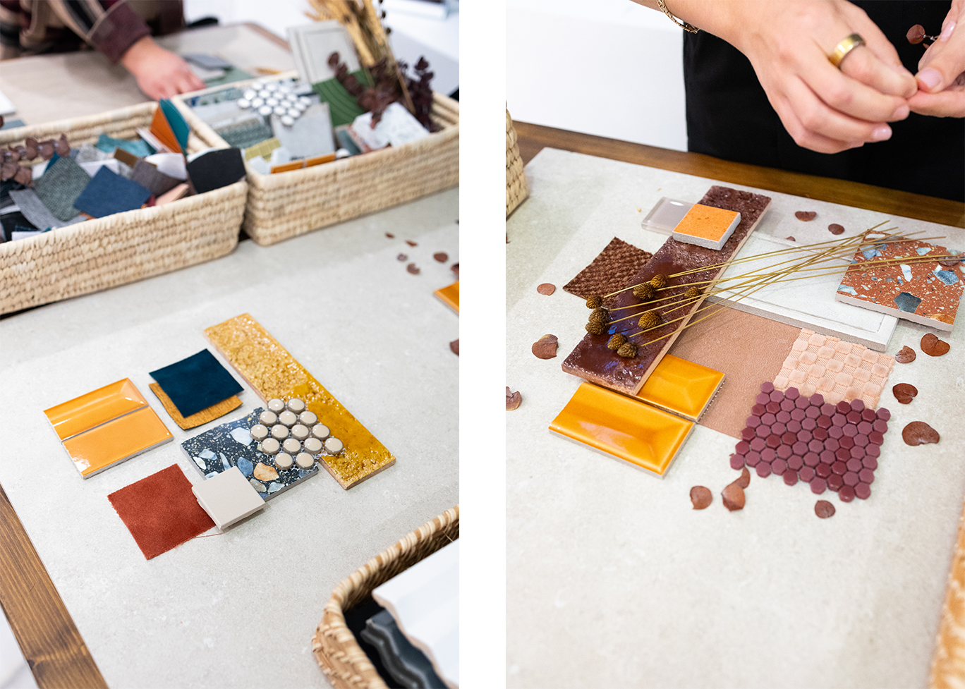  fall decor, red tile, porcelain tile, porcelain subway tiles