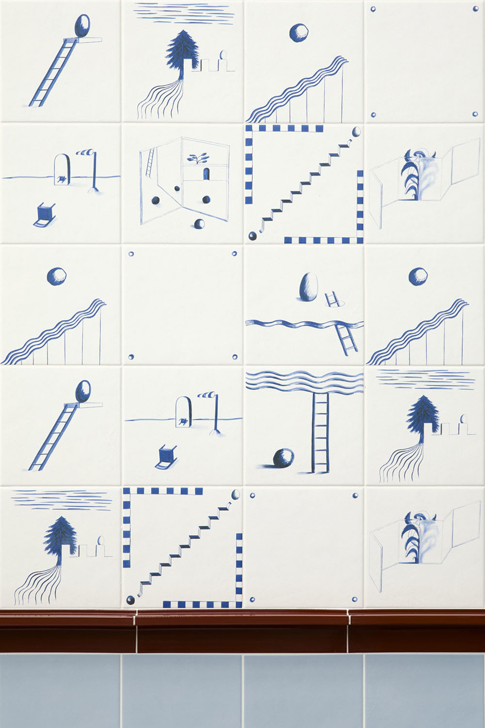 square porcelain patterned fun tile