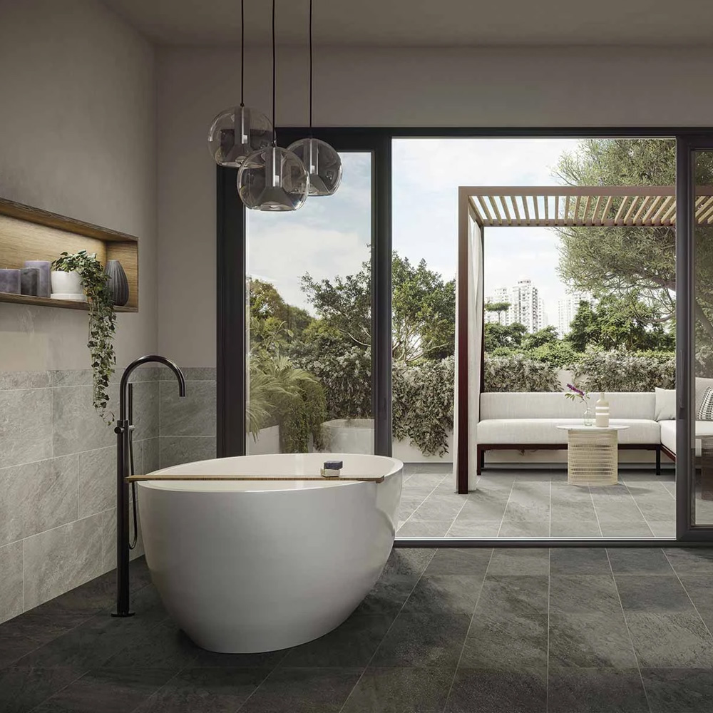 stone bathroom porcelain tile made in usa